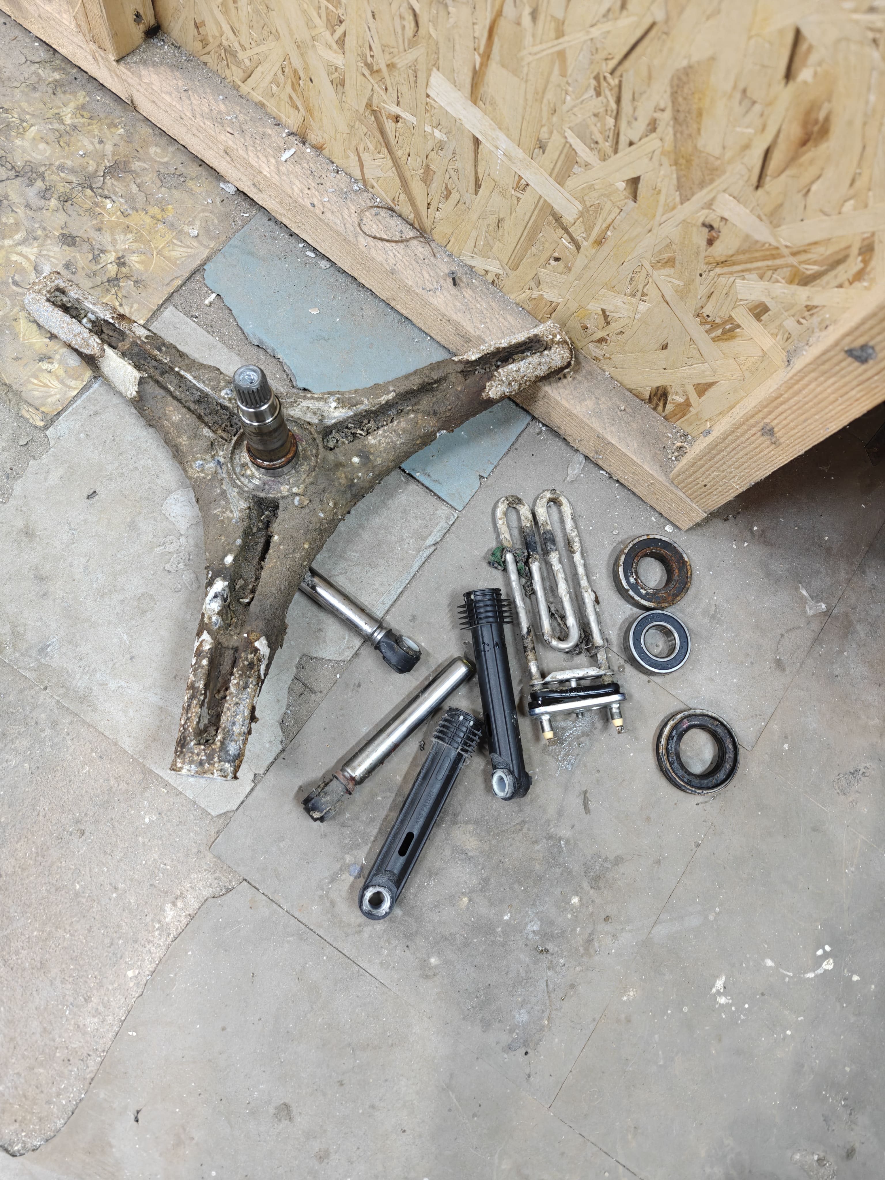 Замена подшипников и крестовины